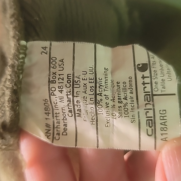 Carhartt olive green beanie hat made in USA - Picture 5 of 7